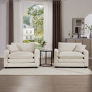 Modern Classic Fabric Single Chair Deep Seat Sofa With Pillow by HouseOfZazla