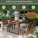 U_STYLE Farmhouse 5-Piece Outdoor Patio Dining Set with Adjustable Legs by HouseOfZazla