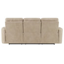 Elison - Motion Sofa - Dark Beige Polish Microfiber by Unique Piece Furniture