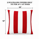 2 Pack Outdoor Pillow Covers - 18x18 Inch, Water-Repellent