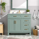 Bathroom Vanity With Sink, Soft Close Doors, 4 Storage Drawers by HouseOfZazla