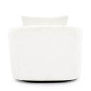 360° Swivel Barrel Sofa Chair With Throw Pillow, Upholstered Accent Chair by HouseOfZazla