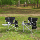 Padded Folding Outdoor Chair With Side Table And Storage Pockets, Lightweight Oversized Directors Chair For Indoor, Outdoor Camping, Picnics And Fishing by HouseOfZazla