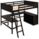 Loft Bed With Shelves With Desk by HouseOfZazla