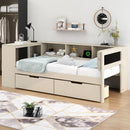 Upholstered Headboard Platform Bed With Storage Shelves, Drawers, Charging Station by Unique Piece Furniture