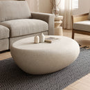 43.31'' Fiberglass Elliptical Coffee Table for Living Room