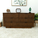 Lola - Dresser With 6 Drawers - Dark Brown by HouseOfZazla