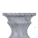 Geometric Round Outdoor End Table - Marble by HouseOfZazla