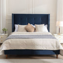 Peyton - Upholstered Bed With 54" High Headboard, Traditional Hand Buttoned Tufting by Unique Piece Furniture