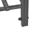 6.7' Steel Garden Arch Arbor with Scrollwork Hearts, Planter Boxes for Climbing Vines, Ceremony, Weddings, Party, Backyard, Lawn, Dark Gray