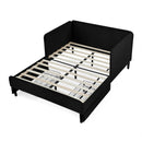 Upholstered Platform Bed Frame With 2 Storage Drawers And Adjustable Sofa Bed by HouseOfZazla