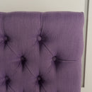 Tufted Upholstered Queen Size Bed Headboard in Modern Button Design