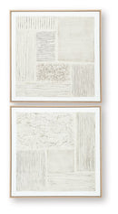 Andorfield - Wall Art Set (Set of 2) - Beige / Black / White