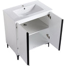 30" Freestanding Bathroom Vanity With Ceramic Sink-BVB06730WH-