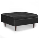 Shay - Large Square Coffee Table Storage Ottoman Mid-Century Style by Unique Piece Furniture