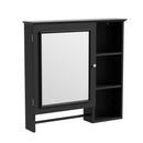 Wall Mounted Bathroom Storage Cabinet, Medicine Cabinets With Large Mirror Door, Adjustable Shelves And Three Open Storage Levels(Not Include Bathroom Vanity) by HouseOfZazla