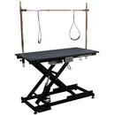 electric pet grooming table, 110V/220V professional groomer recommend super Deluxe electric pet grooming table, 110V/220V professional groomer recommend height adjust from 8 up to 36inch BLACK COLOR