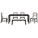 Extendable Dining Table Set With 4 Upholstered Chairs And 1 Bench by HouseOfZazla