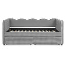 Gingham Daybed With USB Charging Port, Wave-Shaped Design by Unique Piece Furniture