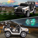 12V7A 30W*2 Four-Wheel Drive Seat One Button Start, Forward And Backward, High And Low Speed, Music, Front Light, Power Display, Two Doors Can Open, 2.4G R / C, Seat Belt Four Wheel Absorber by HouseOfZazla