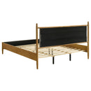 Mason 46-inch Eastern King Panel Platform Bed Light Brown
