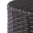 Kingstown RD Barrel Side Table, Outdoor Wicker End Table by HouseOfZazla