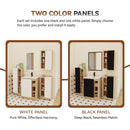 4 Piece Bathroom Vanity Set With Sink, Vanity Combo With Storage Cabinets - Black / Light Oak / White by HouseOfZazla