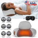 3 In 1 Neck Massager Pillow With Vibration Heating Therapy Airbag Stretching Memory Foam Fillings Ergonomic Cervical Massager With Portable Storage Ba