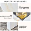 A modern and practical coffee table with imitation marble patterns, made of MDF material. The fusion of elegance and natural fashion 47.2"x 23.6"x 12 "