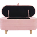 2-Pieces Bedroom Sets Twin Size Flower-Shaped Upholstered LED Platform Bed with Storage Ottoman-Sherpa Fabric, Pink