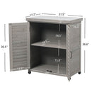 Potting Bench With Storage Cabinet And Metal Table Top For Outdoor by Unique Piece Furniture