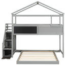 House Style Bunk Bed With Storage Staircase And board by HouseOfZazla