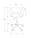 Office Chair, Adjustable Height, Swivel, Ergonomic, Armrests, Contemporary by HouseOfZazla