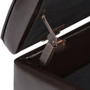 Cosmopolitan - Storage Ottoman Bench With Open Bottom - Tanners Brown by HouseOfZazla