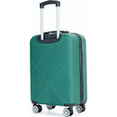 2Piece Luggage Sets ABS Lightweight Suitcase, Spinner Wheels, (20/14) DARK GREEN