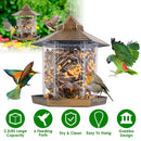 Hanging Gazebo Wild Bird Feeder Outdoor Bird Seed Station with Large Capacity 6 Feeder Ports for Garden Patio Park Weatherproof Easy To Refill by GBruno Store