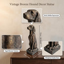 Vintage Bronze Sitting Hound Dog Statue