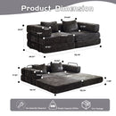 Convertible Floor Sofa Bed With Pillow Back Support Armrest by HouseOfZazla