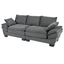 U-Style 85.4" Modern Curved Sofa