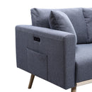 Easton - Fabric Sofa With USB Charging Ports Pockets And Pillows by HouseOfZazla
