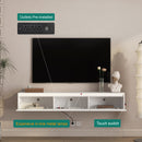 High-Gloss Suspended TV Cabinet with LED Lights