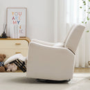 29.5'' Wide Wingback Swivel Rocker Recliner Chair, Glider Rocker Recliner, Rocking Chair Nursery for Living Room Bedroom Apartment,Linen,Beige