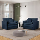 Modern Oversized Accent Chair, Comfy Single Sofa With Large Seat (Set of 2) by HouseOfZazla
