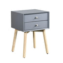 Side Table With 2 Drawer, Mid-Century Modern Storage Cabinet For Bedroom by Unique Piece Furniture