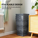 Taper Planters Set of 3 with Drainage Holes for Indoor and Outdoor Use