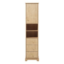 Tall Bathroom Cabinet With 1 Door, 3 Drawers, Open Storage - Wood by HouseOfZazla