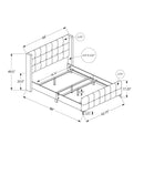Queen Size Bed Upholstered - Pink by Unique Piece Furniture