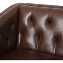 81" PU Sofa,Tufted Back,Solid Wood legs,Living Room and Study