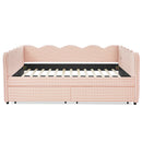 Gingham Daybed With USB Charging Port, Wave-Shaped Design by HouseOfZazla