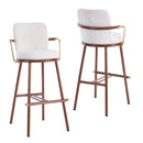 Chaya Indoor Upholstered Bar Stool with Metal Frame by HouseOfZazla
